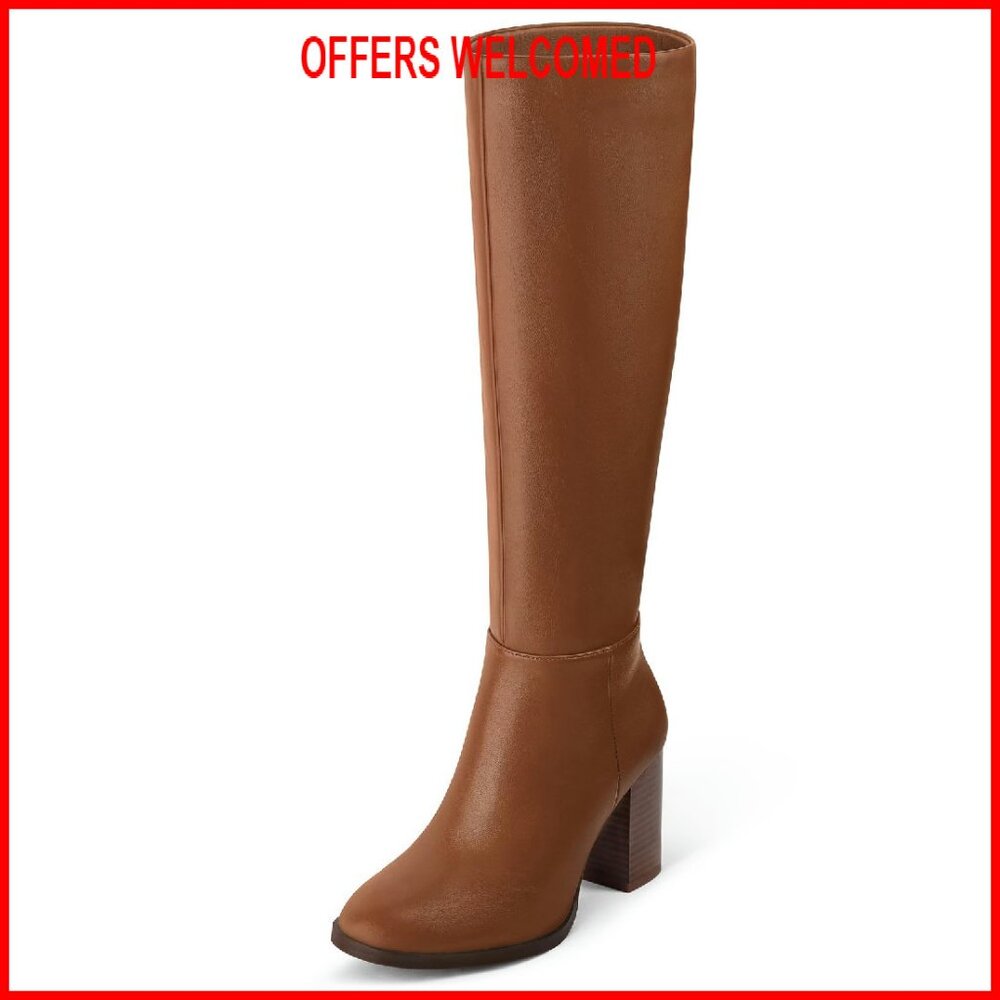 Chic Brown Heeled Women's Boots